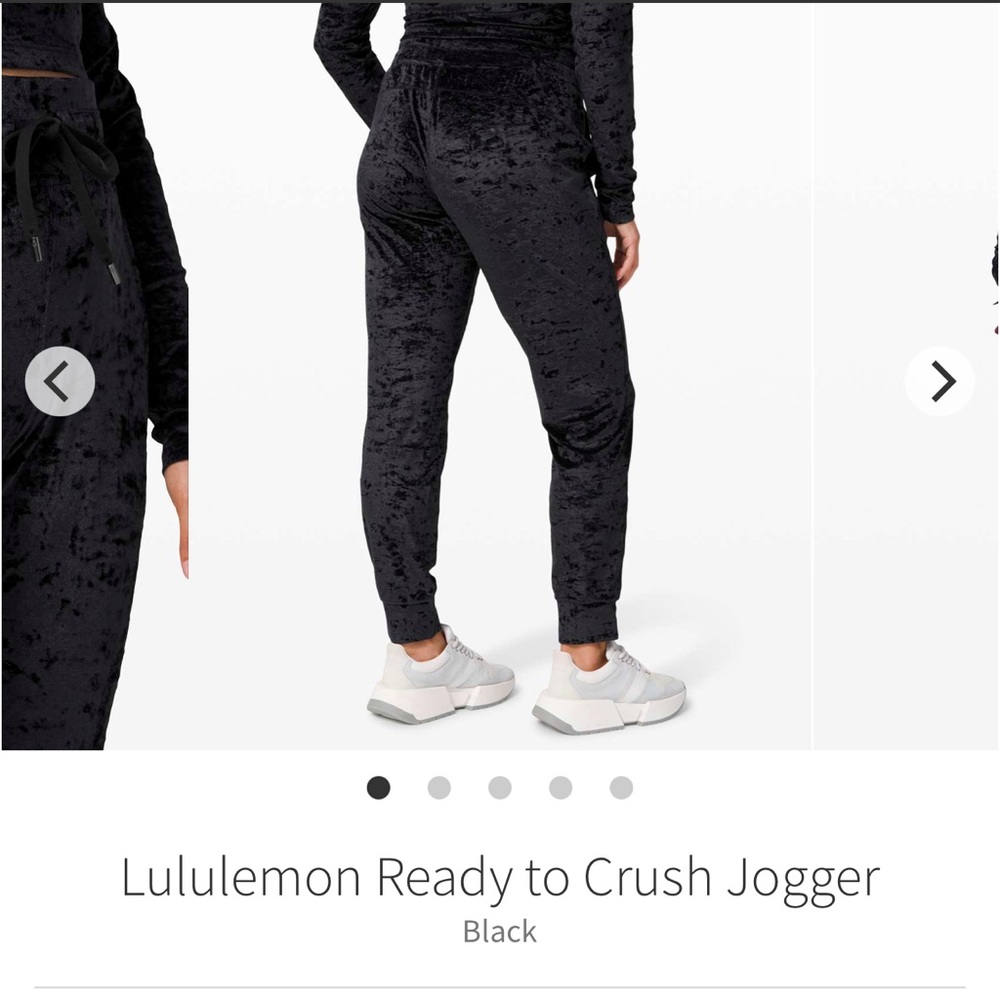 lululemon athletica Black ready to crush Jogger Pants Sz 4 EUC - Picture 2 of 9